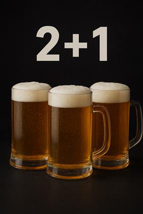 Каждую среду и четверг  берите две кружки пенного, а третью получайте в подарок!